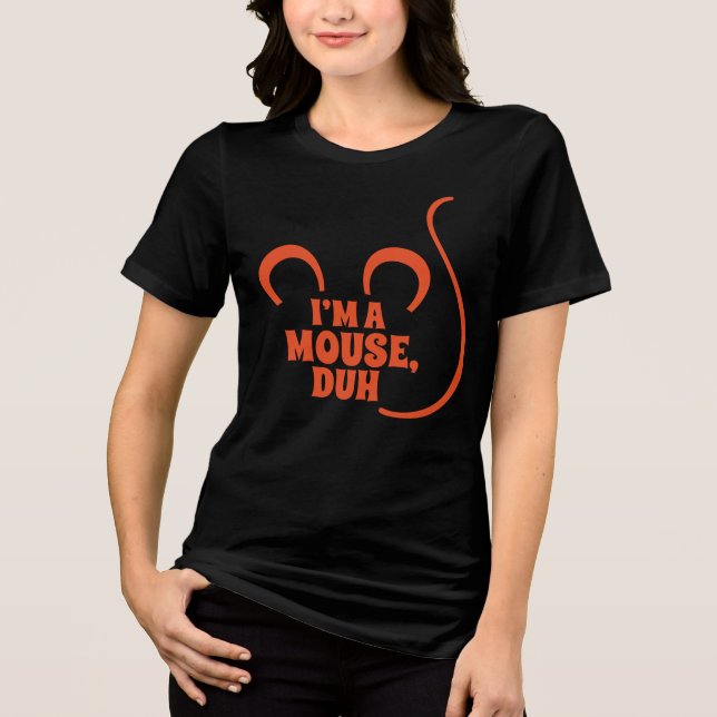 T-shirt En Tri-matière Je suis une souris, mec ! T-shirt d'Halloween oran (Recto)