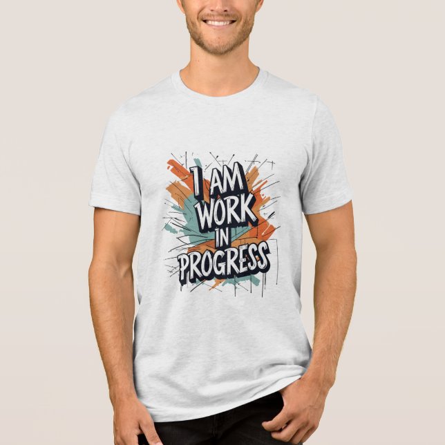 T-shirt En Tri-matière Je travaille en cours (Recto)