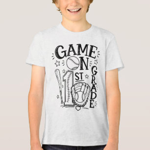 T-shirt En Tri-matière Jeu de baseball en 1re année, premier jour d'école