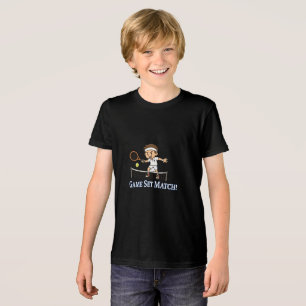 T-shirt En Tri-matière Jeu Match Tennis Cartoon Design