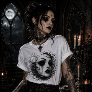 T-shirt En Tri-matière Jeune fille gothique fantomatique