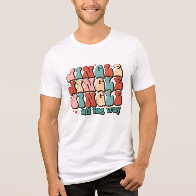 T-shirt En Tri-matière Jingle tout le chemin Retro Super Noël (Recto)