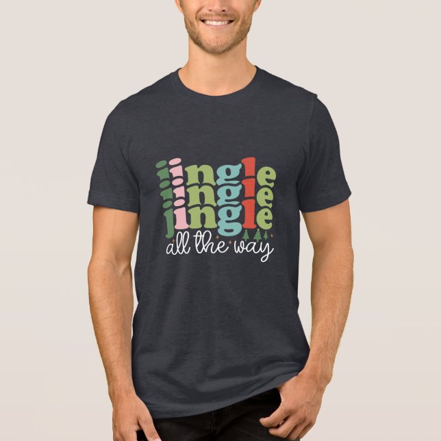 T-shirt En Tri-matière Jingle tout le chemin Retro Super Noël (Recto)