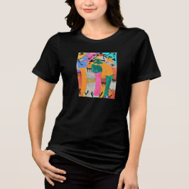 T-shirt En Tri-matière Joie Dance été art kényan mignonne