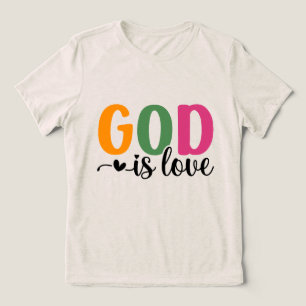 T-shirt En Tri-matière Joli art des mots d'amour religieux Dieu