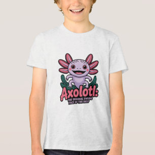T-shirt En Tri-matière Joli Axolotl Visage Sourire Original