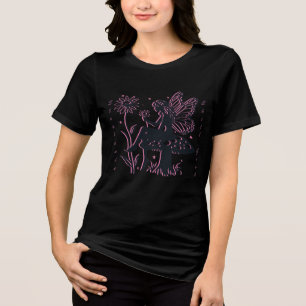 T-shirt En Tri-matière Joli champignon fée et fleur fille cool