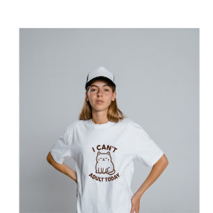 T-shirt En Tri-matière Joli Chat Paresseux – Pas Aujourd'hui Humeur