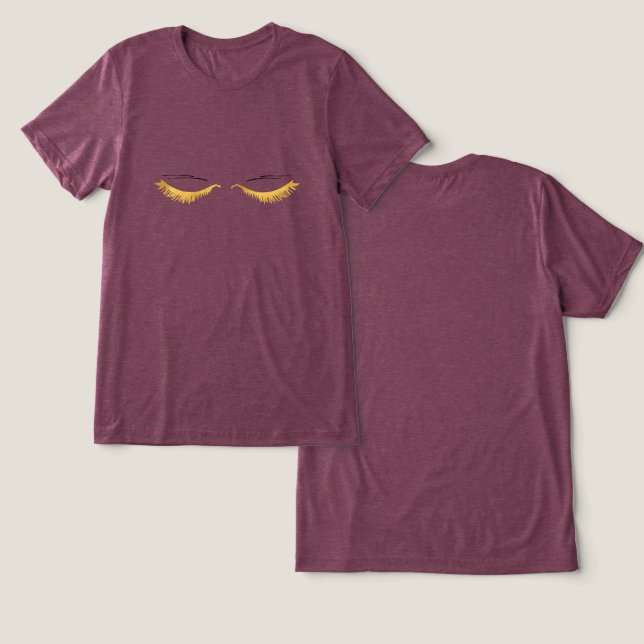 T-shirt En Tri-matière Joli Gold Glam Eyelashes (Design Recto & Verso)