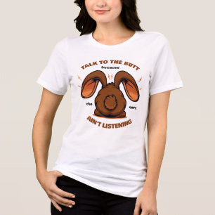 T-shirt En Tri-matière Joli lapin drôle Brown