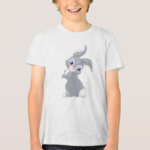 T-shirt En Tri-matière Joli lapin Gris Cartoon