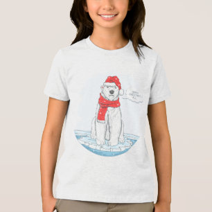 T-shirt En Tri-matière Joli Ours polaire Noël Noël