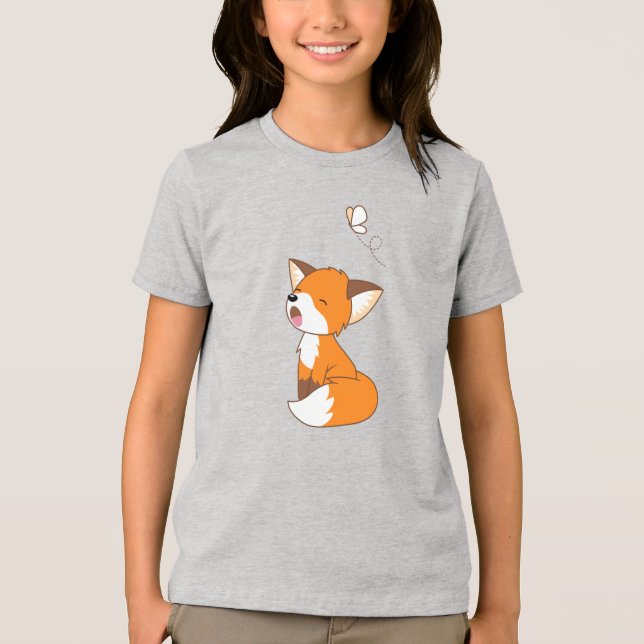 T-shirt En Tri-matière Joli Petit Fox Sleepy (Recto)