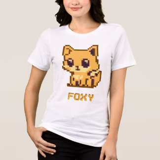 T-shirt En Tri-matière Joli Pixel Art T-shirt Foxy