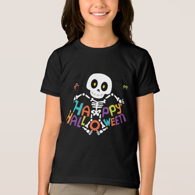 T-shirt En Tri-matière Joli squelette d'Halloween (Recto)