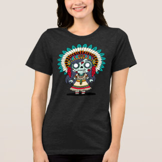 T-shirt En Tri-matière Jolie fille amérindienne zombie