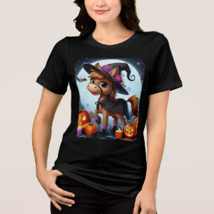 T-shirt En Tri-matière Jolie Halloween/Automne, chauve-souris et citrouil