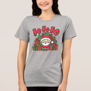 T-shirt En Tri-matière Jolly Cartoon Père Noël Noël-67748