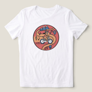 T-shirt En Tri-matière Jouer Chien à vélo - Retro Cartoon | BKANC SEULEME