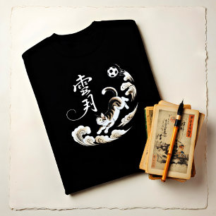 T-shirt En Tri-matière Joueur de football chat japonais élégant de la ple