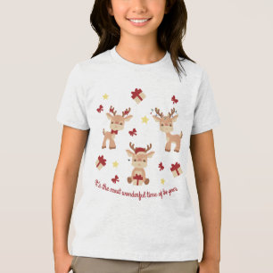 T-shirt En Tri-matière Jours fériés de Noël à Reindeer