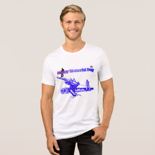 T-shirt En Tri-matière Joyeuse fête de la mémoire blanc