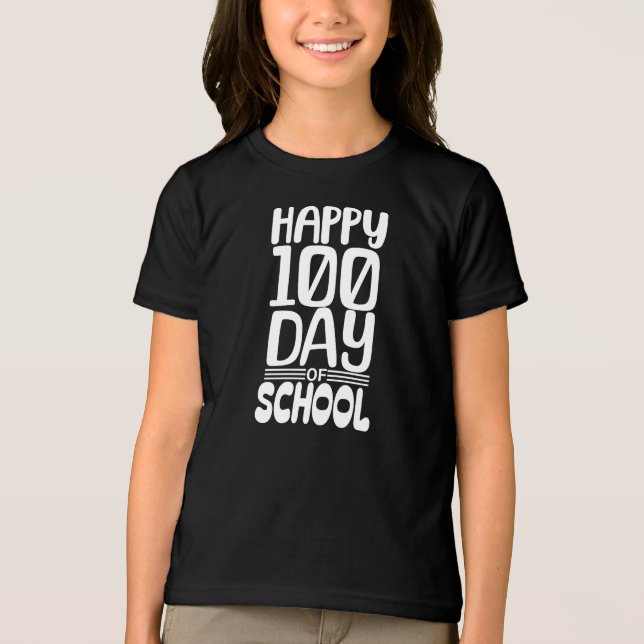 T-shirt En Tri-matière Joyeux 100 Jour de l'école Fun Classroom célébrati (Recto)