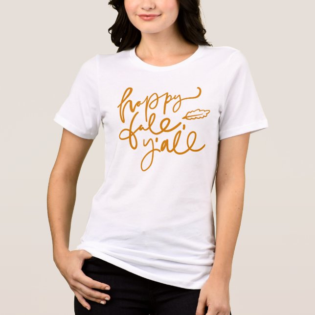 T-shirt En Tri-matière Joyeux automne Y'all (Recto)