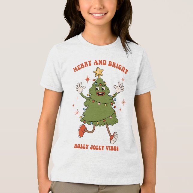 T-shirt En Tri-matière Joyeux et lumineux - Joyeux Noël (Recto)