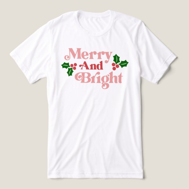 T-shirt En Tri-matière Joyeux et lumineux - Typographie classique de vaca (Design Recto)