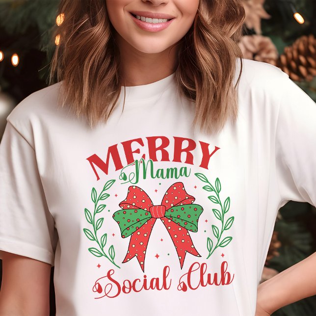 T-shirt En Tri-matière Joyeux Mama Social Club Coquette Noël (Créateur téléchargé)