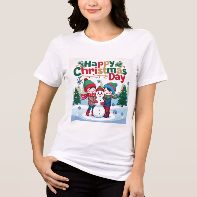 T-shirt En Tri-matière Joyeux Noël (Recto)