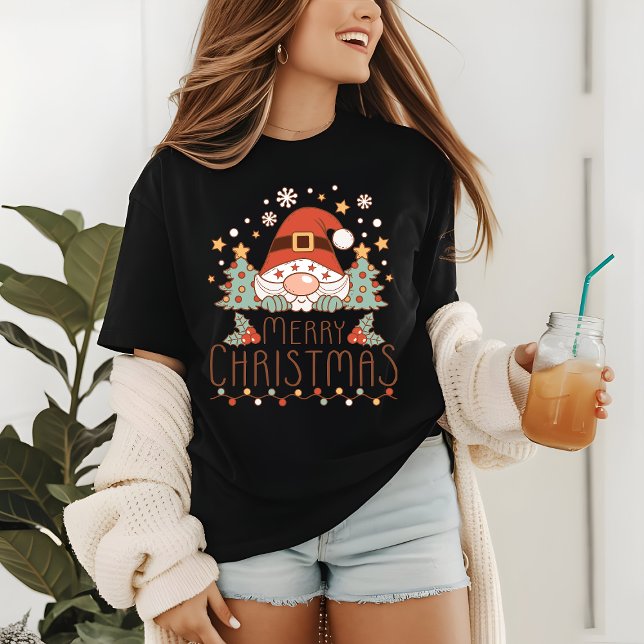 T-shirt En Tri-matière Joyeux Noël mignon Festif Whimsical Père Noël (Créateur téléchargé)