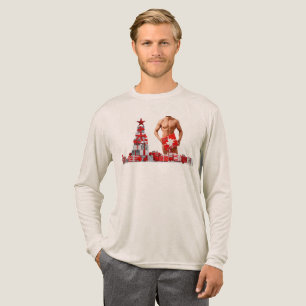T-shirt En Tri-matière Joyeux Noël SlipperyJoe rouge blanc argent cadeau