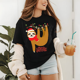 T-shirt En Tri-matière Joyeux Noël Sloth | Vacances
