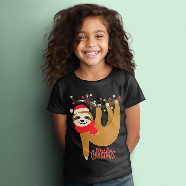 T-shirt En Tri-matière Joyeux Noël Sloth | Vacances (Créateur téléchargé)