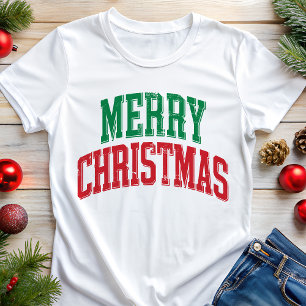 T-shirt En Tri-matière Joyeux Noël Typographie Varsity