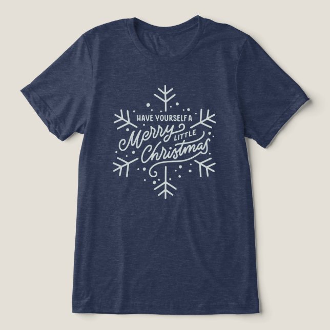 T-shirt En Tri-matière Joyeux petit Noël - Flocon de neige (Design Recto)