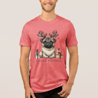 Joyeux Pugmas Noël animal Carlin chien Festive