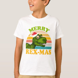 T-shirt En Tri-matière Joyeux Rex-mas Noël Dinosaur Cute Dino