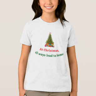 T-shirt En Tri-matière Joyeux sapin de Noël avec Star Presents