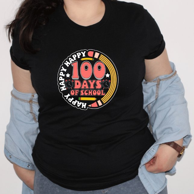T-shirt En Tri-matière Joyeux T-shirt 100 jours de l'école I enseignant (100 Days of School T-shirt)