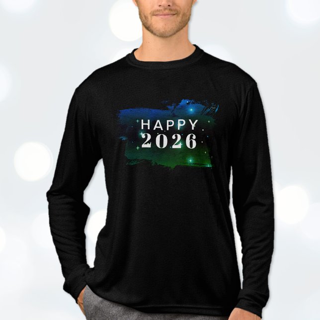 T-shirt En Tri-matière Joyeux T-shirt du Nouvel An (Happy New Year Holiday T-Shirt Tri-Blend Shirt)