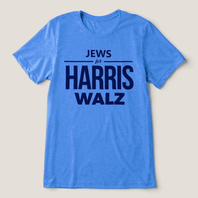 T-shirt En Tri-matière Juifs pour Harris Walz (Design Recto)