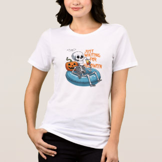 T-shirt En Tri-matière Juste en attendant Halloween – Drôle et effrayant