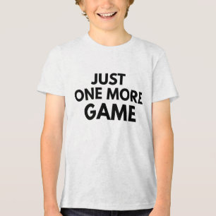 T-SHIRT EN TRI-MATIÈRE JUSTE UN AUTRE JEU TYPOGRAPHIE NOIRE DRÔLE DE JOUE