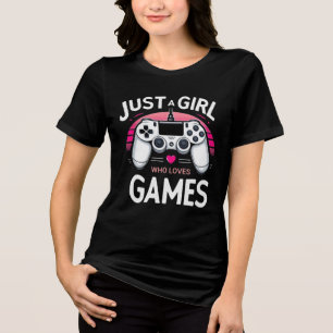 T-shirt En Tri-matière Juste Une Fille Qui Aime Les Jeux Manette Coucher