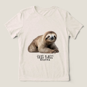 T-shirt En Tri-matière juste une fille qui aime les paresseux