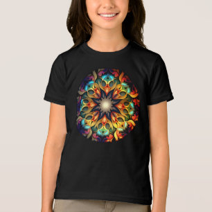 T-shirt En Tri-matière Kaleidoscope Mandala Flower Design-23091