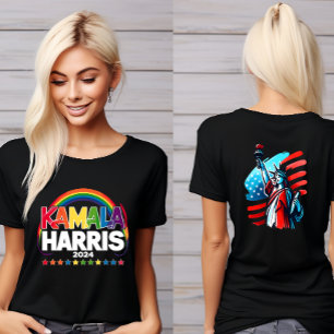 T-shirt En Tri-matière "Kamala Harris" Arc-en-ciel vibrant